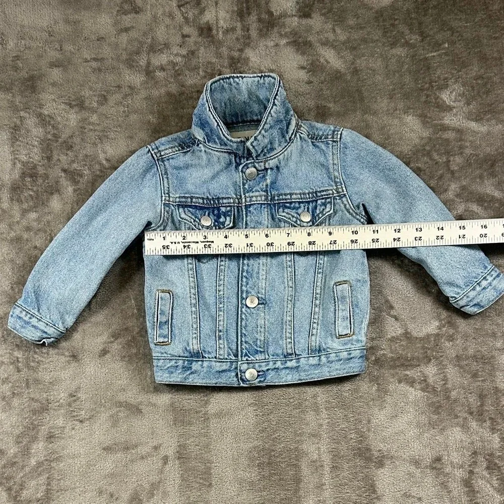 Old Navy Toddler Denim Jacket 18-24M Light Wash Trucker Jacket Classic Kids